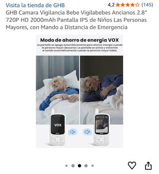 Cámara Vigilancia Bebé GHB 720P