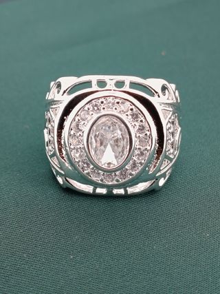 Anillo Plata Ley 925 Nuevo. Talla española 14.