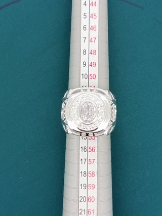 Anillo Plata Ley 925 Nuevo. Talla española 14.