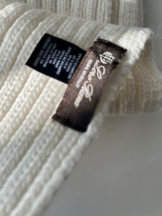 Sciarpa e cuffia Loro Piana color burro