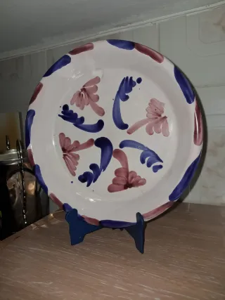 Plato decorativo pintado ,21cm