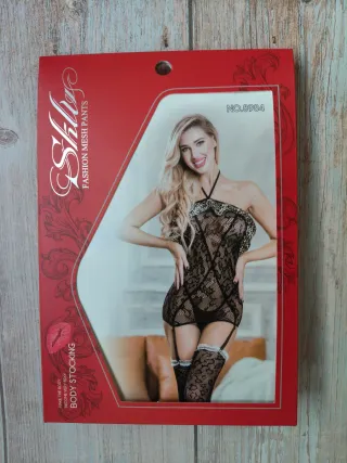 Body sexy Lenceria Negro Encaje Talla Única Nuevo