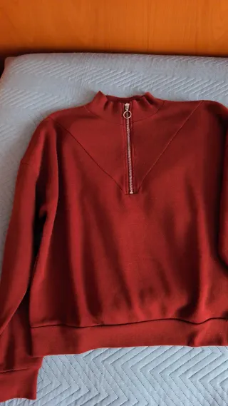 Conjunto Jersey arcilla y Pantalón Beige