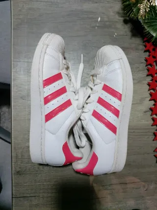 Zapatillas Adidas Superstar Blancas y Rosas