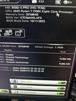 2x Crucial DDR4 Pro 16GB 3200MHz CL22#23A717