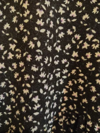 Vestido negro flores negro