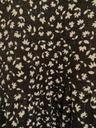 Vestido negro flores negro