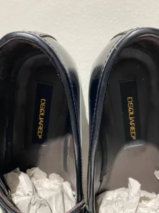 Mocasines de piel de Dsquared2 en color negro