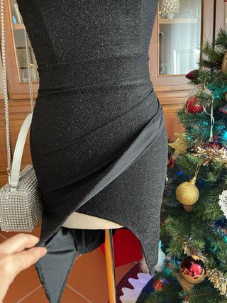 Tubino Lurex Nero Corto