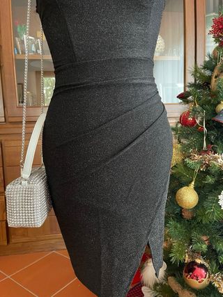 Tubino Lurex Nero Corto