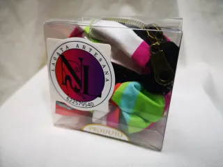 Conjunto Pulsera Monedero y Coletero Multicolor