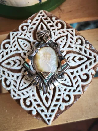 Colgante Plata Modernista Blanco