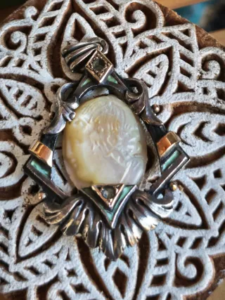 Colgante Plata Modernista Blanco