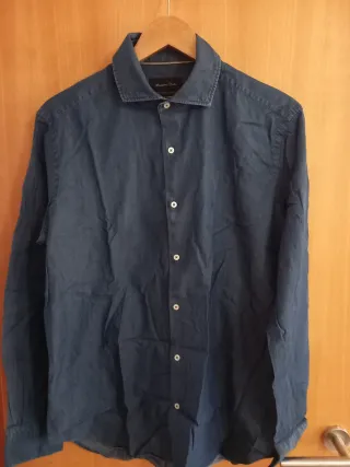 Camisa Massimo Dutti Hombre Azul