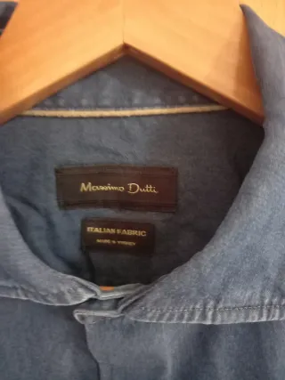 Camisa Massimo Dutti Hombre Azul