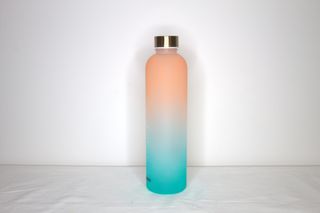 Bottiglia d'acqua 1L sfumata arancione e turchese