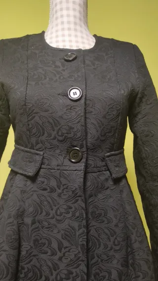 Abrigo vintage italiano negro