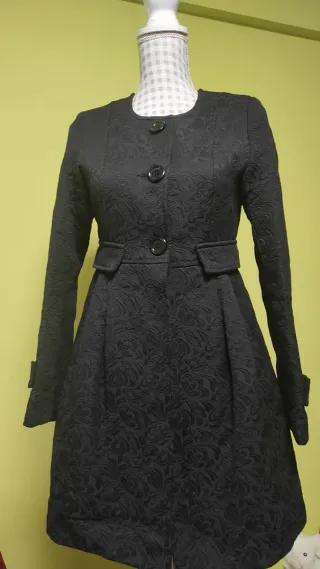 Abrigo vintage italiano negro