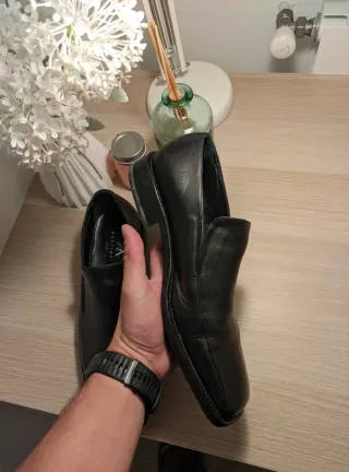 Zapatos Martinelli Hombre Punta Cuadrada Negro