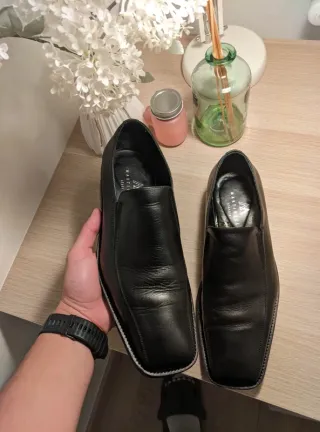 Zapatos Martinelli Hombre Punta Cuadrada Negro