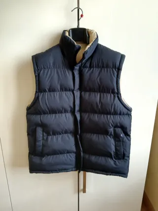 Piumino smanicato blu size L