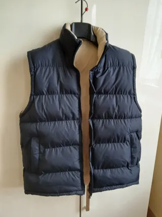 Piumino smanicato blu size L