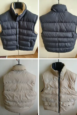 Piumino smanicato blu size L