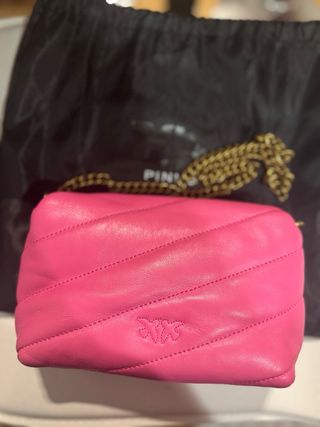 Borsa Pinko Rosa con Catena Dorata