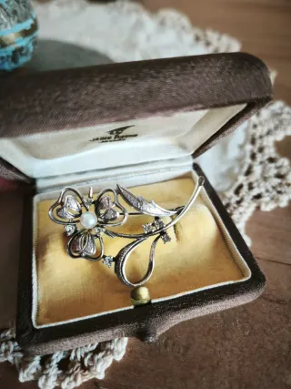 Broche Flor Perla