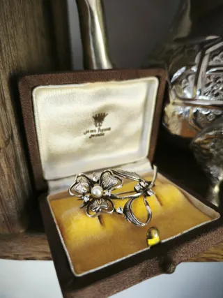 Broche Flor Perla