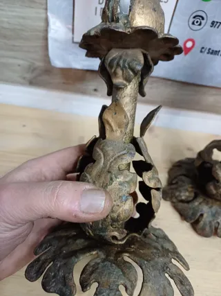 ANTIGUOS CANDELABROS DE FORJA