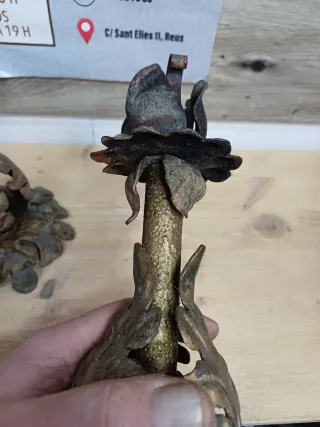 ANTIGUOS CANDELABROS DE FORJA