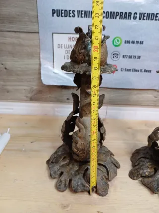 ANTIGUOS CANDELABROS DE FORJA