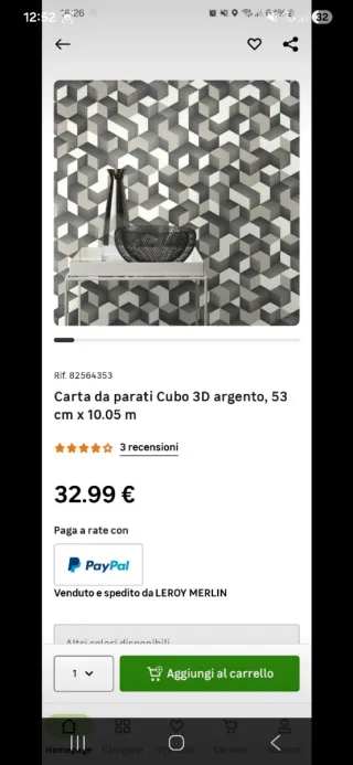 Carta da parati geometrica grigio e bianco.