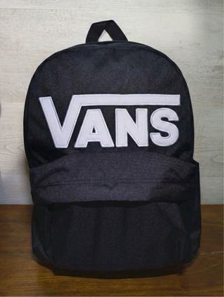Mochila Vans Negra Logo Blanco