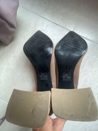 Botín Zara elástico tacón bloque