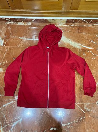Chaqueta chándal roja con cremallera