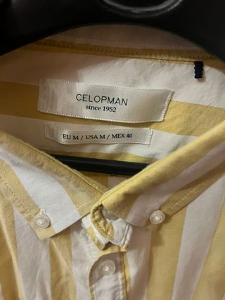 Camisa Celopman Rayas Amarillas Talla M