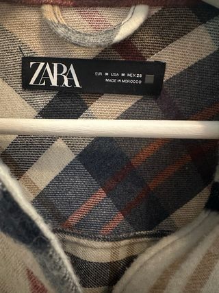 Sobrecamisa Zara cuadros talla M