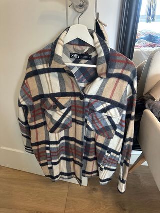 Sobrecamisa Zara cuadros talla M