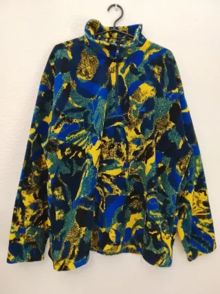 Forro Polar Fila Vintage Estampado Abstracto 90s