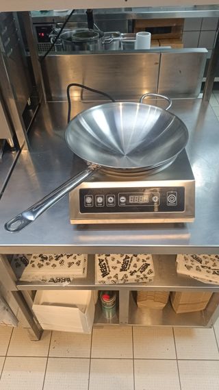 Placa inducción Wok + Sartén Wok EDENOX