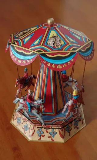 Carrusel caballitos Wilesco M48 juguete hojalata