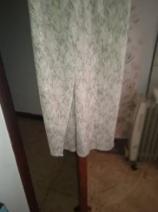 Vestido largo estampado beige