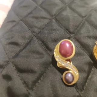 Orecchini pendenti oro con perle vintage-