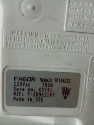 Cafetera Fagor Blanca