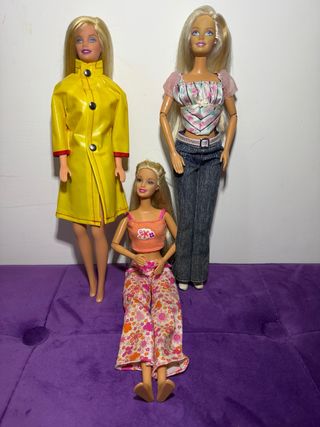 Lotto 3 Barbie vintage Mattel Muneca doll
