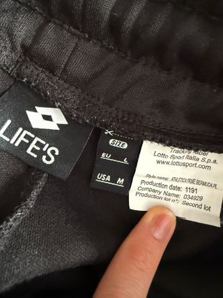 Pantalones cortos deportivos Lotto negros talla L