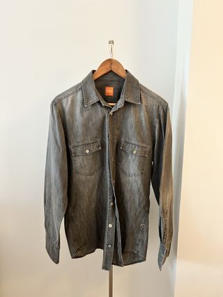 Camisa Vaquera Boss Orange Gris