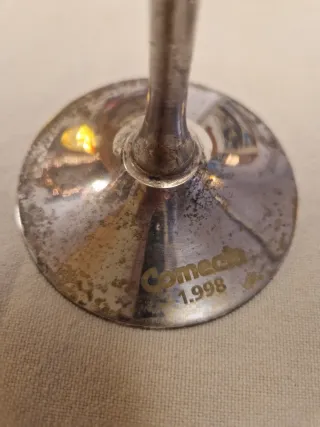 2 Copas de cava Metálicas Silver Plated